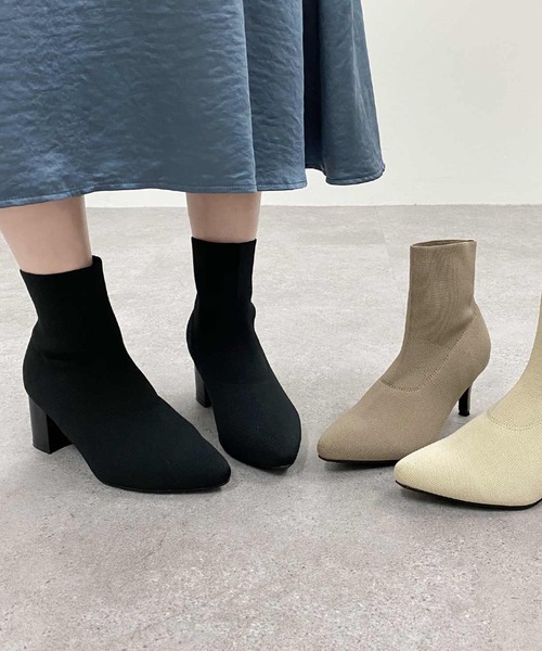 KOBE LETTUCE（コウベレタス）の「2TYPEソックスブーツ　ショーツブーツ（ブーツ・レディース・ブラック系その他/ベージュ系その他/ブラック系その他2/ベージュ系その他2/ブラウン系その他2/ブラック系その他4/ホワイト系その他2/ブラウン系その他/ホワイト系その他/ブラック系その他3・S/LL/M/L）」の6枚目の写真