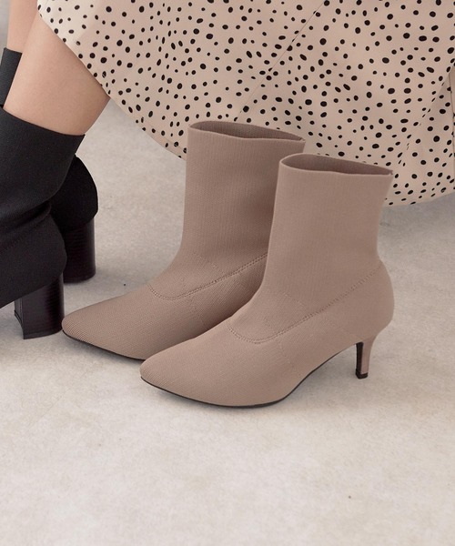 KOBE LETTUCE（コウベレタス）の「2TYPEソックスブーツ　ショーツブーツ（ブーツ・レディース・ブラック系その他/ベージュ系その他/ブラック系その他2/ベージュ系その他2/ブラウン系その他2/ブラック系その他4/ホワイト系その他2/ブラウン系その他/ホワイト系その他/ブラック系その他3・S/LL/M/L）」の10枚目の写真