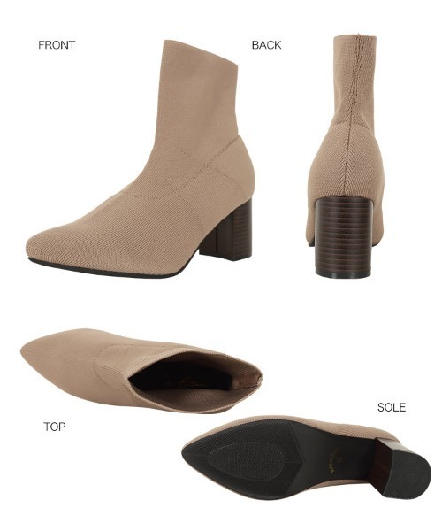 KOBE LETTUCE（コウベレタス）の「2TYPEソックスブーツ　ショーツブーツ（ブーツ・レディース・ブラック系その他/ベージュ系その他/ブラック系その他2/ベージュ系その他2/ブラウン系その他2/ブラック系その他4/ホワイト系その他2/ブラウン系その他/ホワイト系その他/ブラック系その他3・S/LL/M/L）」の18枚目の写真