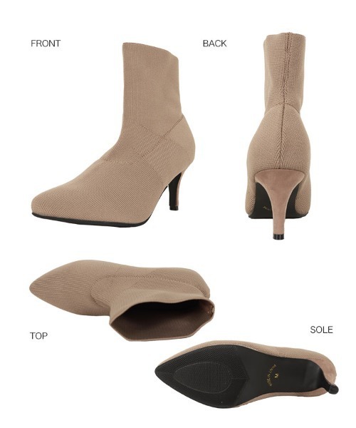 KOBE LETTUCE（コウベレタス）の「2TYPEソックスブーツ　ショーツブーツ（ブーツ・レディース・ブラック系その他/ベージュ系その他/ブラック系その他2/ベージュ系その他2/ブラウン系その他2/ブラック系その他4/ホワイト系その他2/ブラウン系その他/ホワイト系その他/ブラック系その他3・S/LL/M/L）」の20枚目の写真