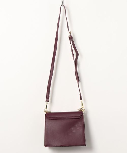 florist（フローリスト）の「【2way】スクエアフラップビッグチェーンミニショルダーバッグ/ハンドバッグ（ショルダーバッグ・レディース・ブラック/パープル/イエロー/グリーン/レオパード・FREE）」の13枚目の写真