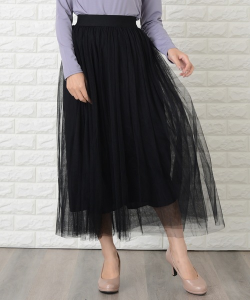 Lig. tulle skirt black チュールスカート 黒
