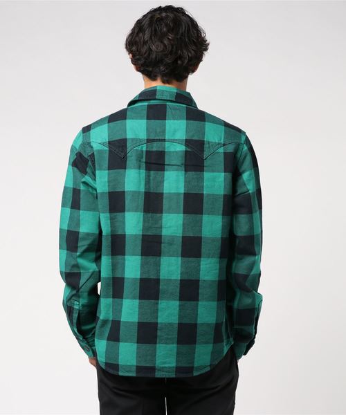 TMT（ティーエムティー）の「【岡村隆史さん着用】PIECE DYED BUFFALO CHECK SHIRTS（シャツ/ブラウス・メンズ・レッド/ブルー/グリーン/パープル・SMALL/MEDIUM/LARGE/X-LARGE）」の9枚目の写真