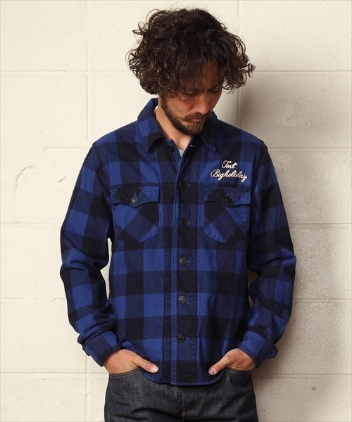 TMT（ティーエムティー）の「【岡村隆史さん着用】PIECE DYED BUFFALO CHECK SHIRTS（シャツ/ブラウス・メンズ・レッド/ブルー/グリーン/パープル・SMALL/MEDIUM/LARGE/X-LARGE）」の17枚目の写真