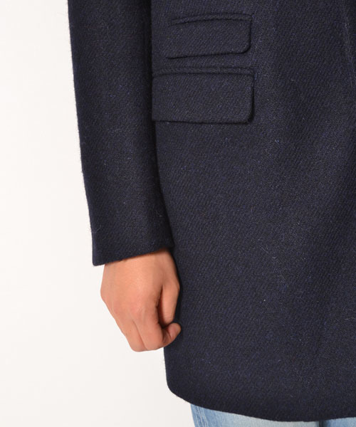 AMERICAN RAG CIE（アメリカンラグシー）の「AMERICAN RAG CIE ツイードチェスターコート 114-AKS-M142-CO054（チェスターコート・メンズ・ネイビー/オレンジ/キャメル・2/3/1）」の18枚目の写真