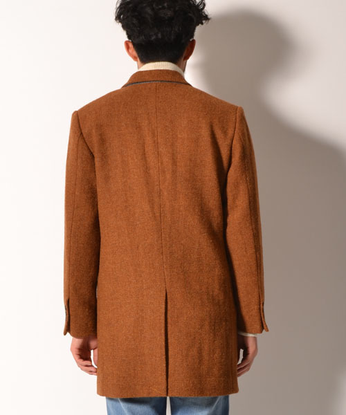 AMERICAN RAG CIE（アメリカンラグシー）の「AMERICAN RAG CIE ツイードチェスターコート 114-AKS-M142-CO054（チェスターコート・メンズ・ネイビー/オレンジ/キャメル・2/3/1）」の13枚目の写真