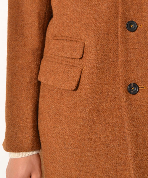 AMERICAN RAG CIE（アメリカンラグシー）の「AMERICAN RAG CIE ツイードチェスターコート 114-AKS-M142-CO054（チェスターコート・メンズ・ネイビー/オレンジ/キャメル・2/3/1）」の15枚目の写真