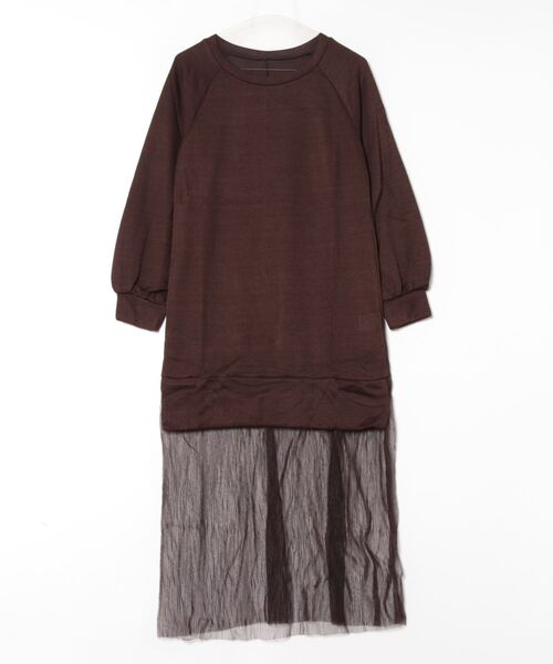 STYLEBLOCK（スタイルブロック）の「サカリバチュールプリーツドッキングワンピース（ワンピース・レディース・ブラック/ベージュ/ブラウン/アイボリー・M）」の4枚目の写真