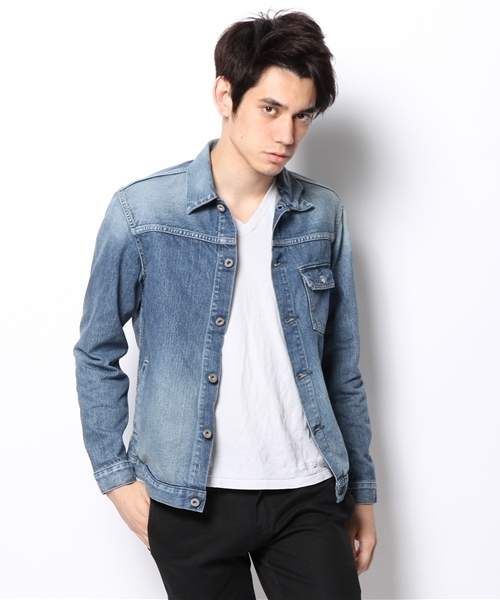 And A（アンドエー）の「ヴィンテージタイトシルエットデニムGジャン（デニムジャケット・メンズ・サックスブルー・40/42）」の5枚目の写真