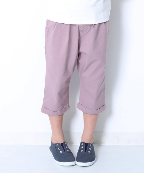 devirock（デビロック）の「ウルトラストレッチ7分丈タックパンツ（その他パンツ・キッズ・ブラック/ベージュ/オフホワイト/カーキ/パープル系その他/スモークピンク/ライトベージュ/チャコール/テラコッタ/ブルー系その他/サックスブルー/アイボリー・80ｃｍ/90cm/95cm/110cm/100cm/120cm/130cm/140cm/150cm/160cm）」の11枚目の写真