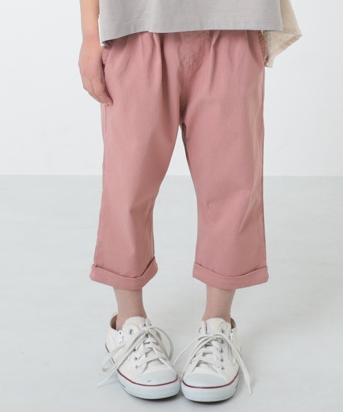 devirock（デビロック）の「ウルトラストレッチ7分丈タックパンツ（その他パンツ・キッズ・ブラック/ベージュ/オフホワイト/カーキ/パープル系その他/スモークピンク/ライトベージュ/チャコール/テラコッタ/ブルー系その他/サックスブルー/アイボリー・80ｃｍ/90cm/95cm/110cm/100cm/120cm/130cm/140cm/150cm/160cm）」の12枚目の写真