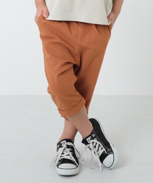 devirock（デビロック）の「ウルトラストレッチ7分丈タックパンツ（その他パンツ・キッズ・ブラック/ベージュ/オフホワイト/カーキ/パープル系その他/スモークピンク/ライトベージュ/チャコール/テラコッタ/ブルー系その他/サックスブルー/アイボリー・80ｃｍ/90cm/95cm/110cm/100cm/120cm/130cm/140cm/150cm/160cm）」の6枚目の写真