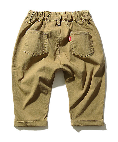 devirock（デビロック）の「ウルトラストレッチ7分丈タックパンツ（その他パンツ・キッズ・ブラック/ベージュ/オフホワイト/カーキ/パープル系その他/スモークピンク/ライトベージュ/チャコール/テラコッタ/ブルー系その他/サックスブルー/アイボリー・80ｃｍ/90cm/95cm/110cm/100cm/120cm/130cm/140cm/150cm/160cm）」の22枚目の写真