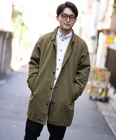 ピーチ起毛ステンカラーコート