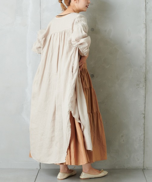 PUAL CE CIN（ピュアルセシン）の「リネンシャツワンピース