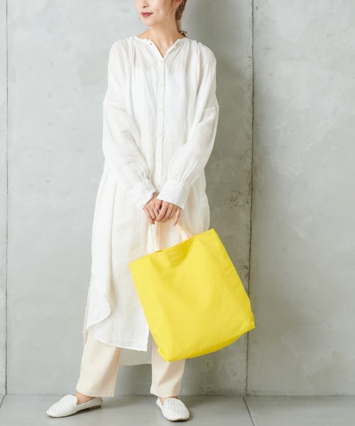 PUAL CE CIN（ピュアルセシン）の「リネンシャツワンピース（ワンピース・レディース・ホワイト/ブラック/ベージュ/ピンク/キャメル・FREE）」の22枚目の写真