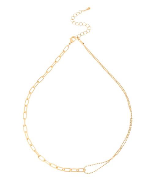 AMERICAN HOLIC（アメリカンホリック）の「チェーンMIXショートネックレス ＊（ネックレス・レディース・シルバー/ゴールド・FREE）」の4枚目の写真