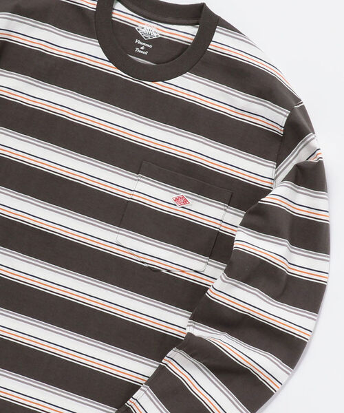 DANTON(ダントン)の「【DANTON/ダントン】ポケット付きロンT #JD-9077(Tシャツ/カットソー・メンズ・ホワイト/ブラック/グレー系その他/ブラウン系その他/ベージュ/ダークグリーン・38/40/42/44)」の4枚目の写真