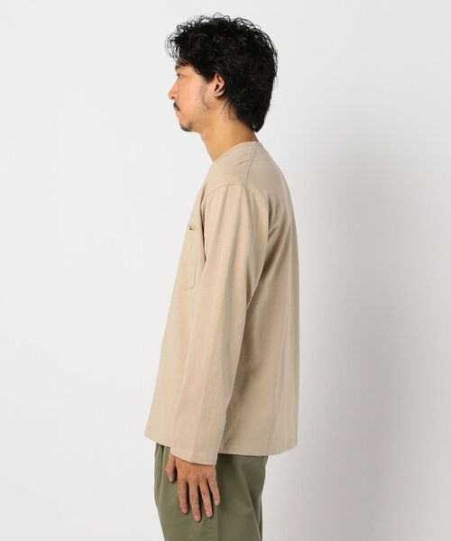 DANTON(ダントン)の「【DANTON/ダントン】ポケット付きロンT #JD-9077(Tシャツ/カットソー・メンズ・ホワイト/ブラック/グレー系その他/ブラウン系その他/ベージュ/ダークグリーン・38/40/42/44)」の8枚目の写真