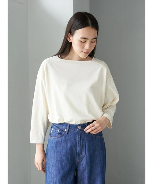 AMERICAN HOLIC（アメリカンホリック）の「スクエアネックカットプルオーバー 〇＊（Tシャツ/カットソー・レディース・チャコールグレー/アイボリー/ブラック系その他4/ブルー系その他2・M/L）」の8枚目の写真