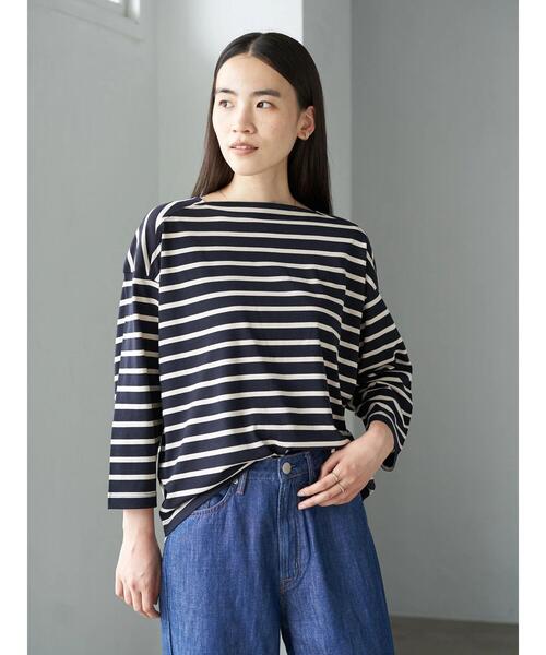 AMERICAN HOLIC（アメリカンホリック）の「スクエアネックカットプルオーバー 〇＊（Tシャツ/カットソー・レディース・チャコールグレー/アイボリー/ブラック系その他4/ブルー系その他2・M/L）」の12枚目の写真