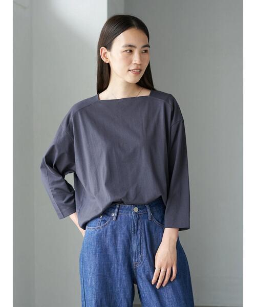 AMERICAN HOLIC（アメリカンホリック）の「スクエアネックカットプルオーバー 〇＊（Tシャツ/カットソー・レディース・チャコールグレー/アイボリー/ブラック系その他4/ブルー系その他2・M/L）」の20枚目の写真