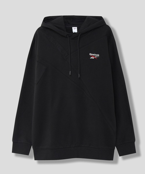 Reebok（リーボック）の「クラシックス PVT EMB フーデッド スウェットシャツ / Classics PVT EMB Hooded Sweatshirt（パーカー・メンズ・ブラック/オフホワイト/ヘザーグレー/ホワイト×レッド/グレー系その他/ブラック×イエロー・X-LARGE/XXX-LARGE/X-SMALL/XX-LARGE/MEDIUM/LARGE/SMALL）」の3枚目の写真