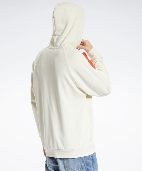 Reebok（リーボック）の「クラシックス PVT EMB フーデッド スウェットシャツ / Classics PVT EMB Hooded Sweatshirt（パーカー・メンズ・ブラック/オフホワイト/ヘザーグレー/ホワイト×レッド/グレー系その他/ブラック×イエロー・X-LARGE/XXX-LARGE/X-SMALL/XX-LARGE/MEDIUM/LARGE/SMALL）」の17枚目の写真