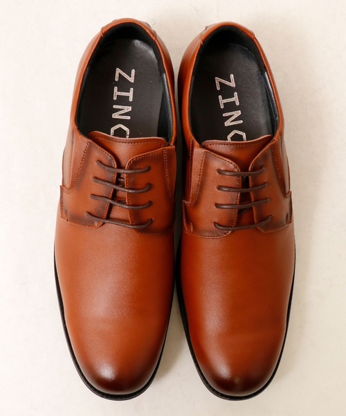 ZINC(ジンク)の「ZINC 本革軽量外羽根プレーントゥシューズ(ドレスシューズ・メンズ・ブラウン/ブラック・45/42/46/43/40/41/39/44)」の5枚目の写真