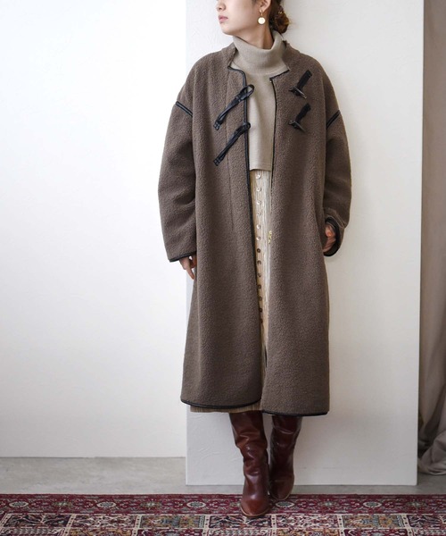 Eimee Law（エイミーロウ）の「ドルマントップス&ベロアプリーツドレス SET UP（ワンピース・レディース・ダークベージュ/チャコールグレー/ブラック・38）」の12枚目の写真