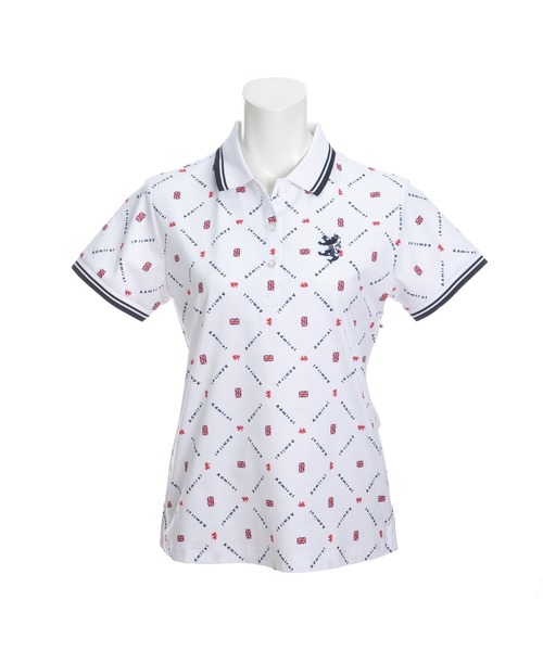 Admiral Golf（アドミラル　ゴルフ）の「[アドミラル ゴルフ] レディース アイコン総柄 ポロシャツ　 （ポロシャツ・レディース・ホワイト/ブラック/ネイビー/レッド・M/L/LL/S）」の10枚目の写真