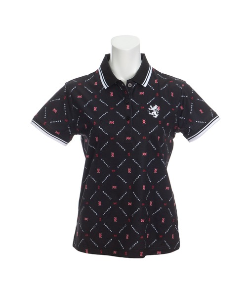 Admiral Golf（アドミラル　ゴルフ）の「[アドミラル ゴルフ] レディース アイコン総柄 ポロシャツ　 （ポロシャツ・レディース・ホワイト/ブラック/ネイビー/レッド・M/L/LL/S）」の9枚目の写真