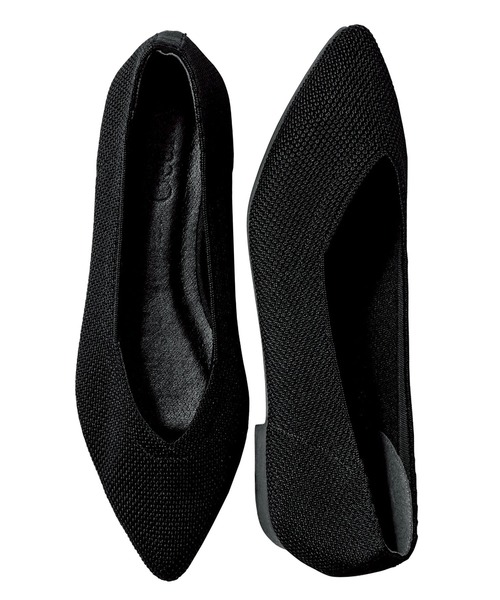 GeeRA(ジーラ)の「Vカットニットパンプス(パンプス・レディース・ブラック/ベージュ・23.5cm/22.5cm/24.5cm/23cm/24cm)」の1枚目の写真