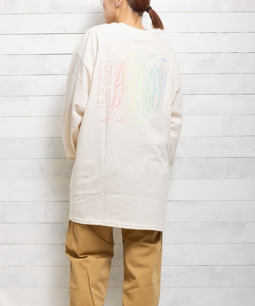 FUN/FOR/FICTION(ファンフォーフィクション)の「★FUN FOR FICTION★ RAINBOW LS(Tシャツ/カットソー・レディース・チャコールグレー/ナチュラル・FREE)」の3枚目の写真