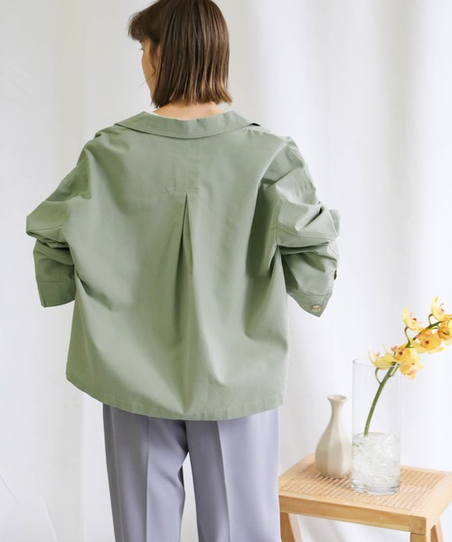select MOCA(セレクトモカ)の「2021 SS ダブルポケットショートジャケット(その他アウター・レディース・カーキ/アイボリー・FREE)」の20枚目の写真