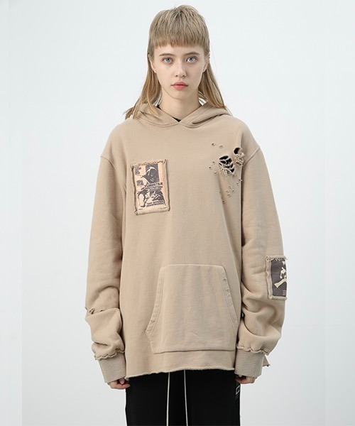 【WB VINTAGE】Destroy Damaged Hoodie WBV21S20