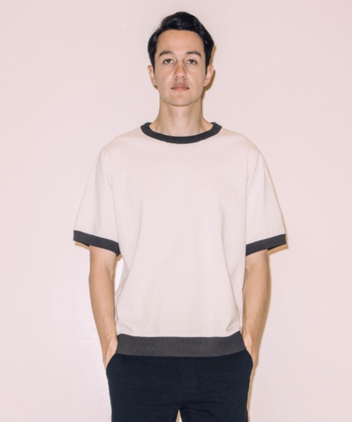 Jackman（ジャックマン）の「Dotsume Rib T-Shirt（Tシャツ/カットソー・メンズ・ブラック/オフホワイト/ヘザーグレー/キナリ/ネイビー/ライトグレー/ターコイズブルー/ダークネイビー/グレー系その他3/グレー系その他4/ホワイト×ブラック/レッド/ピンク系その他/ベージュ系その他/ダークグリーン/ダークベージュ/グレイッシュベージュ/ライトベージュ/スミクロ・SMALL/MEDIUM/LARGE/X-LARGE）」の3枚目の写真