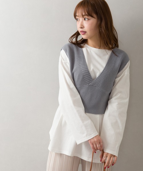 SpRay（スプレイ）の「【WEB限定】ビスチェアンサンブル（アンサンブル・レディース・ベージュ/ブラック/ブルー/ラベンダー/ミント・FREE）」の19枚目の写真