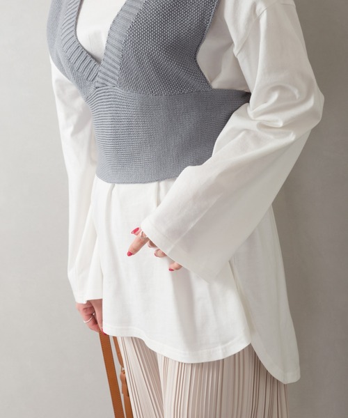 SpRay（スプレイ）の「【WEB限定】ビスチェアンサンブル（アンサンブル・レディース・ベージュ/ブラック/ブルー/ラベンダー/ミント・FREE）」の16枚目の写真