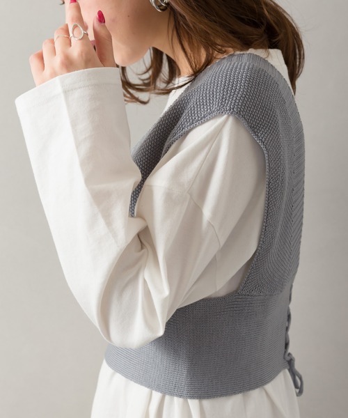 SpRay（スプレイ）の「【WEB限定】ビスチェアンサンブル（アンサンブル・レディース・ベージュ/ブラック/ブルー/ラベンダー/ミント・FREE）」の7枚目の写真