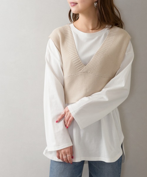 SpRay（スプレイ）の「【WEB限定】ビスチェアンサンブル（アンサンブル・レディース・ベージュ/ブラック/ブルー/ラベンダー/ミント・FREE）」の14枚目の写真