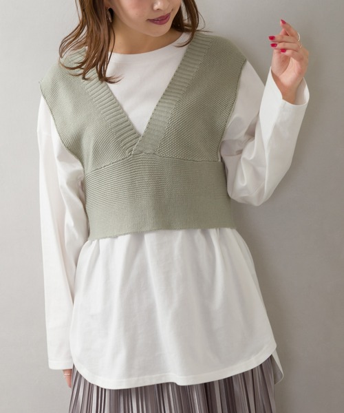 SpRay（スプレイ）の「【WEB限定】ビスチェアンサンブル（アンサンブル・レディース・ベージュ/ブラック/ブルー/ラベンダー/ミント・FREE）」の8枚目の写真