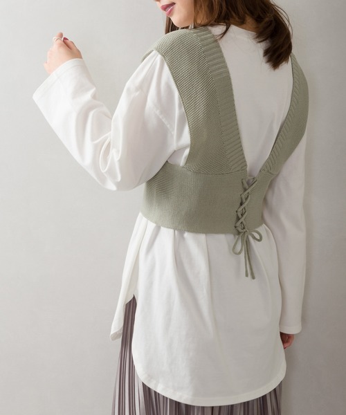 SpRay（スプレイ）の「【WEB限定】ビスチェアンサンブル（アンサンブル・レディース・ベージュ/ブラック/ブルー/ラベンダー/ミント・FREE）」の12枚目の写真