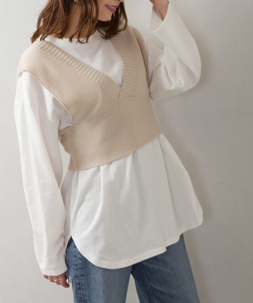 SpRay（スプレイ）の「【WEB限定】ビスチェアンサンブル（アンサンブル・レディース・ベージュ/ブラック/ブルー/ラベンダー/ミント・FREE）」の11枚目の写真