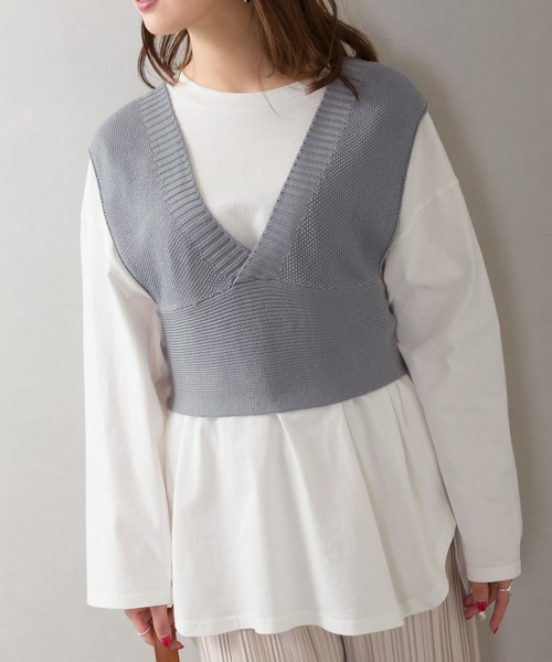 SpRay（スプレイ）の「【WEB限定】ビスチェアンサンブル（アンサンブル・レディース・ベージュ/ブラック/ブルー/ラベンダー/ミント・FREE）」の13枚目の写真