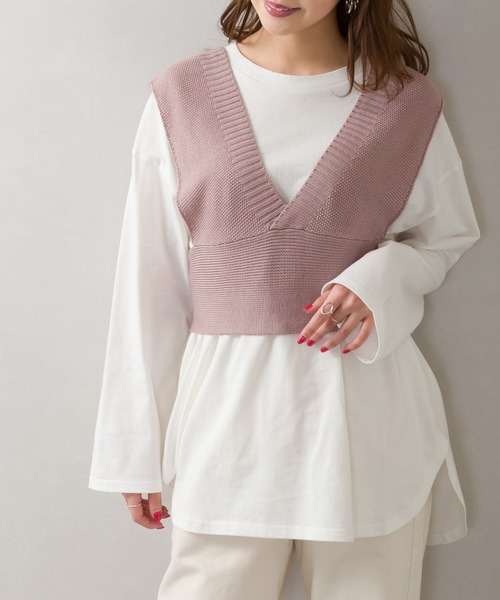 SpRay（スプレイ）の「【WEB限定】ビスチェアンサンブル（アンサンブル・レディース・ベージュ/ブラック/ブルー/ラベンダー/ミント・FREE）」の15枚目の写真