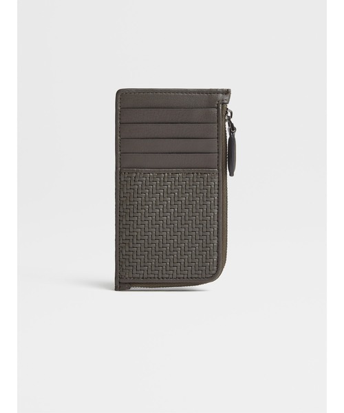 ゼニア　PELLE　TESSUTA ジップカードケース　10枚用