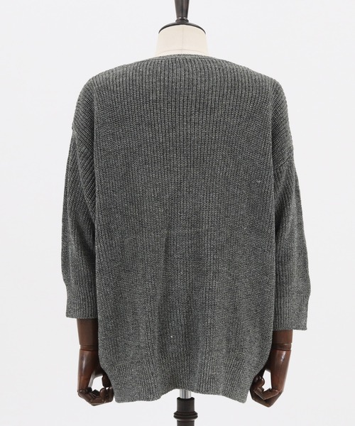 Jih Nunc(ジーヌンク)の「mn2323-ルーズシルエットワッフルサマーニットプルオーバー(ニット/セーター・メンズ・ブラック/モカ/グレー・S/L/M)」の17枚目の写真