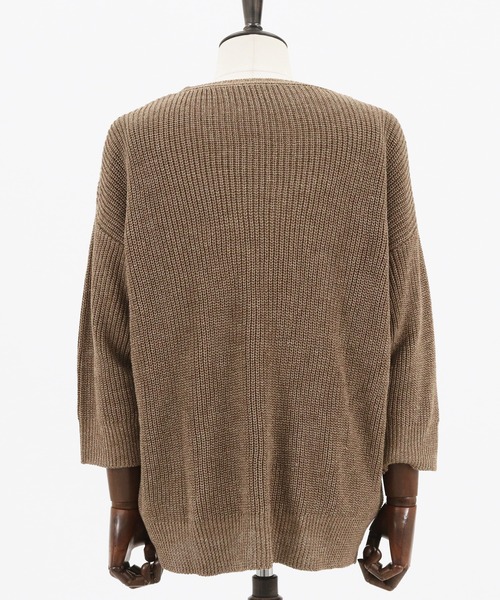 Jih Nunc(ジーヌンク)の「mn2323-ルーズシルエットワッフルサマーニットプルオーバー(ニット/セーター・メンズ・ブラック/モカ/グレー・S/L/M)」の19枚目の写真