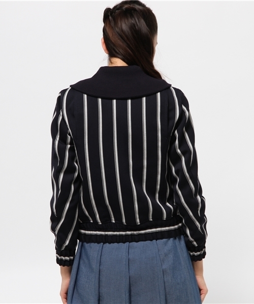 UNITED ARROWS（ユナイテッドアローズ）の「UAG/K W ストライプ ブルゾン ◆（ブルゾン・レディース・ネイビー・38/36）」の4枚目の写真